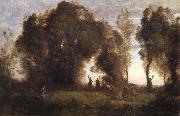Corot Camille The dance of the nymphs oil painting reproduction